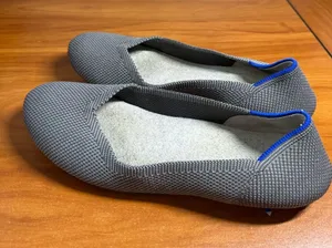 Rothy’s “The Flat” Round Toe Charcoal Grey Ballet Flat Shoe Comfort Slip On Mesh thumbnail 1