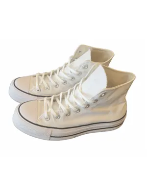 CONVERSE Chuck Taylor Lift Platform Sneakers Womens 8 White High Top thumbnail 2
