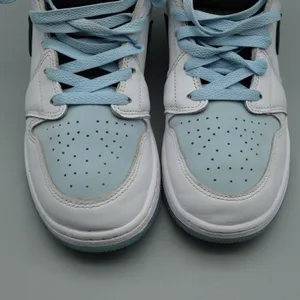 Jordan 1 Mid SE GS Ice Blue Black White DV1337-104 5.5Y Women 7 Sneaker thumbnail 11