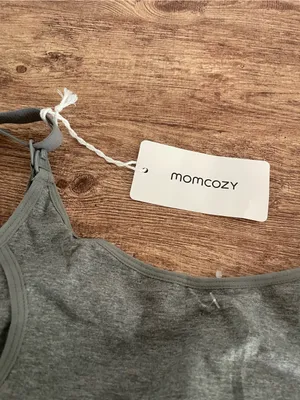 NWT Mom Cozy Heather Gray Pumping Bra Size Medium thumbnail 6