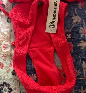 No Boundaries Red Bikini Set thumbnail 2