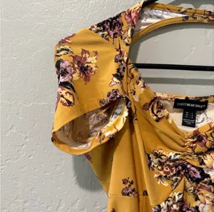 Streetwear Society Yellow Floral Short Dress thumbnail 6