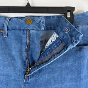 Seven7 Tummyless High Rise Slim Boot Jeans Blue Raw Hem Size‎ 12 Minimalist thumbnail 5