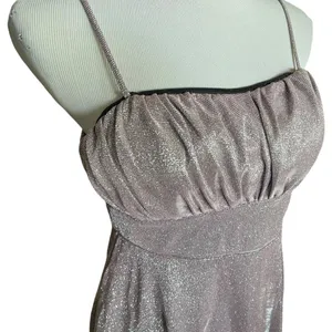 NWT Womens Trixxi Rose Gold Glitter Fit & Flare Gorgeous Party Dress - Sz L thumbnail 2