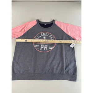 Salt Creek Sweatshirt Size XL Gray Pink Sleeves Philadelphia Logo New With Tag thumbnail 8