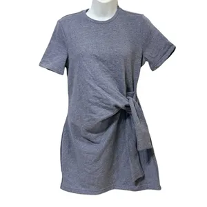 Daily Practice by Anthropologie Side Tie Sweatshirt Dress Blue Gray XXS NEW thumbnail 2