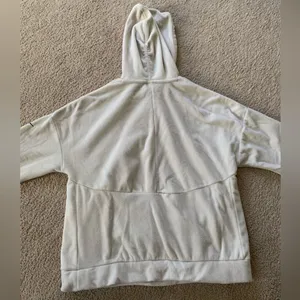 Nike Fleece Hoodie Sweatshirt Pullover Fuzzy Super Soft Beige Cream Size M thumbnail 5