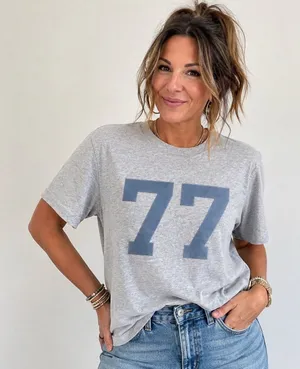 American Eagle Gray 77 Graphic T Shirt Sz S thumbnail 1
