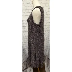 NWT Eva Mendes NY & Co. Sleeveless Black Pale Pink Boucle Fit & Flare Dress 16 thumbnail 3
