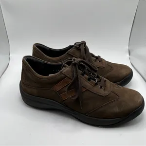 Mephisto Liria Runoff Shoes Womens 7 Brown Leather Sneakers orthopedic thumbnail 4