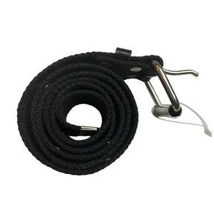 Black Belt Y2K Punk Scene Emo Star Studded Canvas Deadstock Double Grommet 39" thumbnail 3