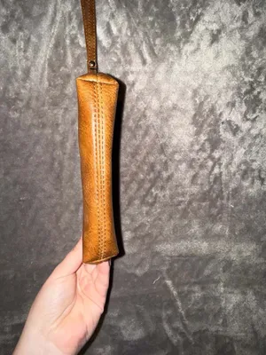Hkcluf Brown Faux Leather Wristlet Pouch thumbnail 3