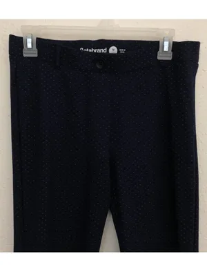 Betabrand Navy Blue Printed Dress Pants Yoga Pants Medium Long work trousers thumbnail 9