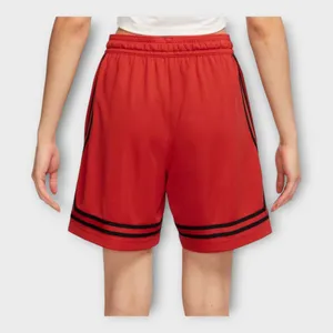 Nike Women Fly Crossover Shorts 7" University Red Black Stripes & Elastic Waist thumbnail 3