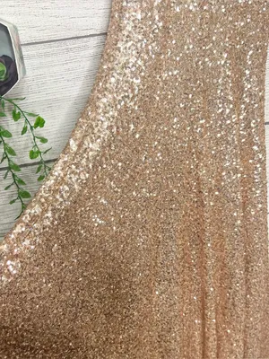 Couture Gold Sequin Sparkling Off Shoulder Formal Evening Gown Size Small Tall thumbnail 8