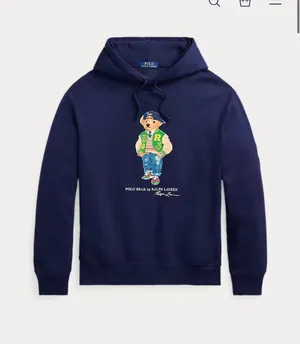 Ralph Lauren Navy Polo Bear Graphic Hoodie thumbnail 1