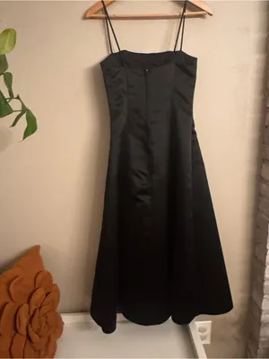 GUNNE‎ SAX | JESSICA MCCLINTOK Spaghetti-Strap Dress w/Pink Rose Embroidery Y2K thumbnail 3