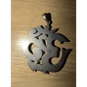 Stirling Silver Om Aum Symbol Buddhism Pendant Charm 925 thumbnail 5