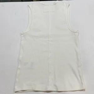 We The Free Free People White Ribbed V-Neck Tank Top Size M Minimalist thumbnail 4