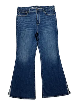 American eagle super high rise flare jeans size 18 thumbnail 1