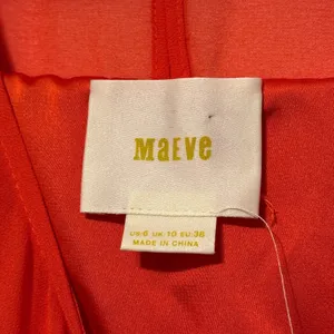 Anthropologie Maeve Edie Pleated Swing Dress Size 8 Orange thumbnail 3