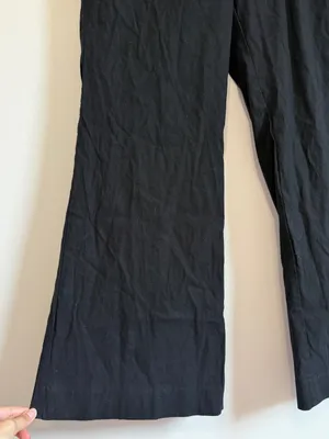 Anthropologie Maeve The Naomi Flare Pants Size 14 Black Stretch thumbnail 5