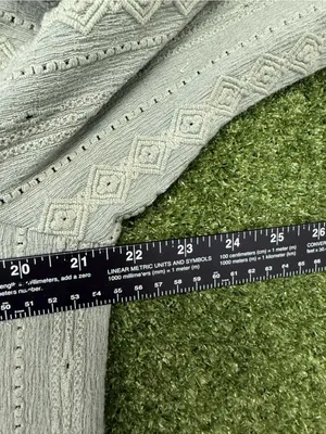 Frye Button Popover Crochet Boho Pistachio Green Blouse Embroidered Textured L thumbnail 8