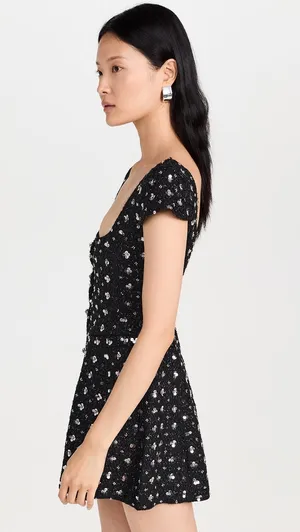 Danielle Guizio Shiloh Sequin Tweed Mini Dress thumbnail 4