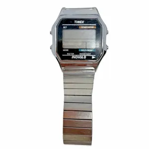 Vintage Timex Indiglo Digital Watch Stainless Steel Expansion Band Untested thumbnail 5