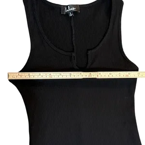Lulus Black Ribbed‎ Notched Scoop Neck Bodycon Mini Dress Small thumbnail 8