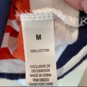 PacSun Retro Stripe Crop Top Long Sleeve White M 70s Blue Green Rust thumbnail 6