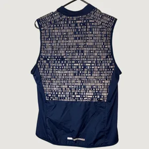Nike Aeroloft Running Vest Womens Medium Navy Blue Quilted Down Puffer 800497 thumbnail 3