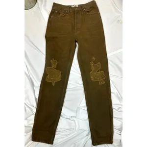 Free People We the Free The Lasso Distressed Straight-leg Jeans Brown 25 thumbnail 4