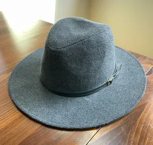 Wide Brim Felt Fedora Hat thumbnail 1