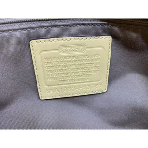 COACH Medium Patent Leather Shoulder Bag Yellow thumbnail 13