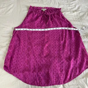 LOFT Pink and Purple Sleeveless Blouse Relaxed‎ Style thumbnail 6