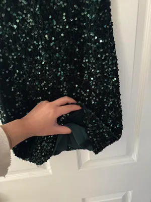 BNWT Jump Apparel Dark Green Sequin Mini Dress - Hunter Green thumbnail 4