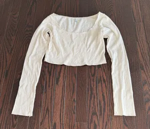Brandy Melville white pointelle top thumbnail 1