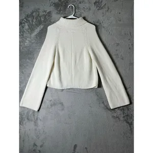 Maeve Carys Mock Neck Sweater Knit Boxy Pullover Sweater Women's Large Wool thumbnail 3