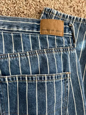 American Eagle Pinstripe Mom Jeans thumbnail 6