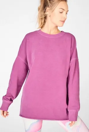 Fabletics Sophie Pullover Cochineals Oversized Size 1x NWOT. Reg $89.95 thumbnail 1