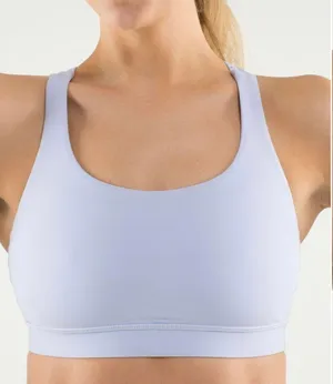 Lululemon Energy Bra Size 6 Blue Linen thumbnail 1