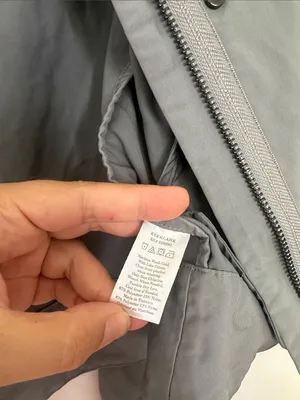 Everlane Cropped City Anorak Rain Coat Jacket Hooded in Blue-Gray Sz S thumbnail 7