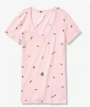 🆕Pink Perfect V-Neck Tee S🆕 thumbnail 1