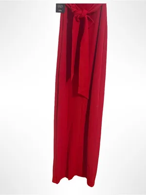 Lulu's Strapless Red Gown with Front Slit thumbnail 6
