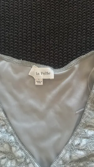 La Peche cropped blouse Silver Size L thumbnail 4