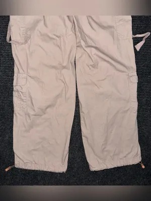 Aeropostale Parachute Cargo Pants Khaki Baggy Streetwear XS Y2K Gorpcore Strappy thumbnail 6