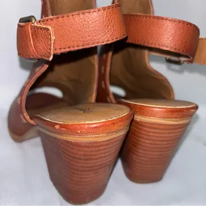 Frye & co sling back leather heels Brown Size 7.5 thumbnail 5