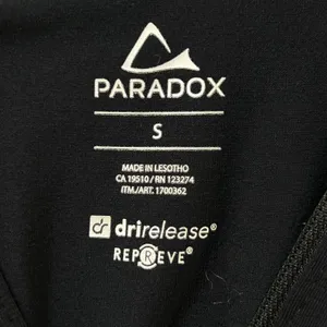 Paradox Women's 1/4 Zip Merino Wool Blend Base Layer Top Small Black Thermal thumbnail 4