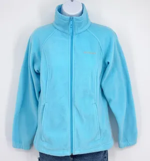 Columbia Fleece Jacket‎ Full Zip Aqua Blue Womens Size S Winter Outerwear Warm thumbnail 1
